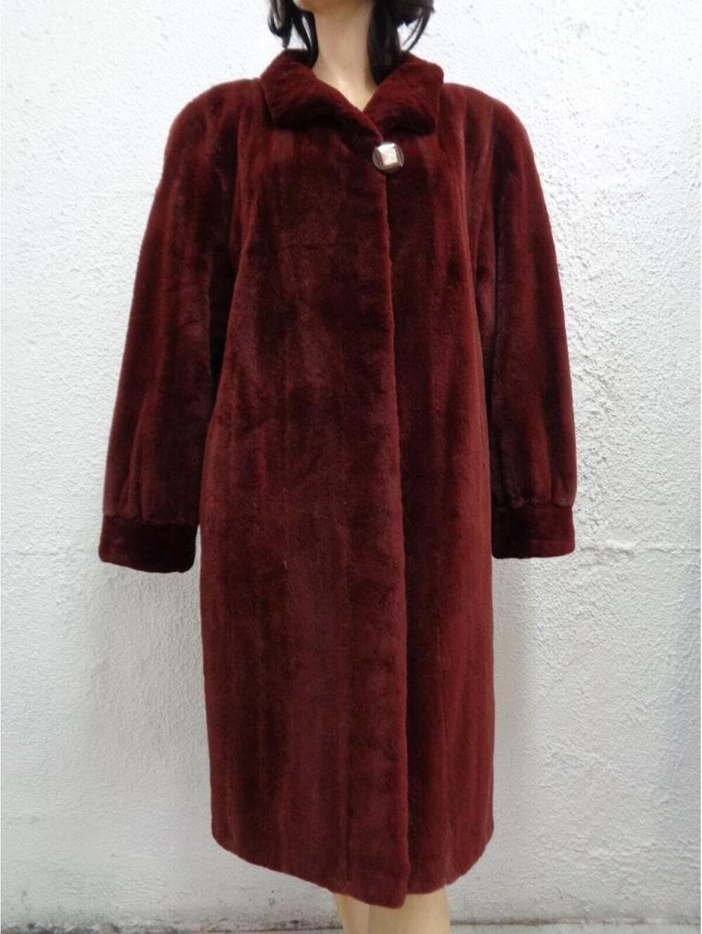 Refurbished New Rusty Brown Sheared Mink Fur Coat Jacket Women Woman Size 8
